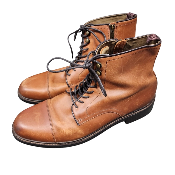AstonGrey‎ Men's Brown Leather Boots Size 12 - Picture 1 of 8